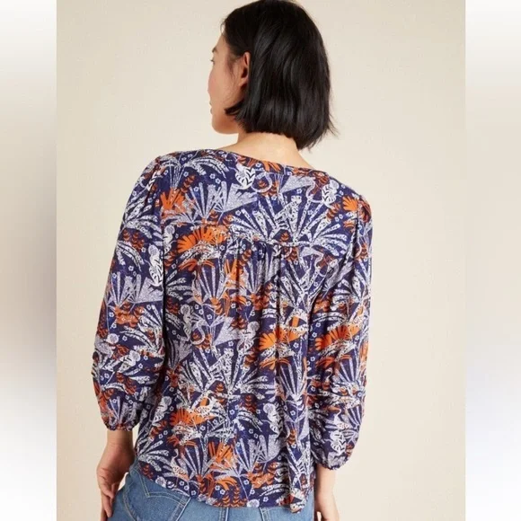 Anthropologie Cathy Pleated Blouse - Picture 3 of 16